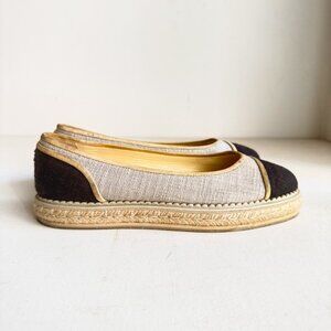 Chanel Two Tone Color block Canvas Classic Espadrilles 38
